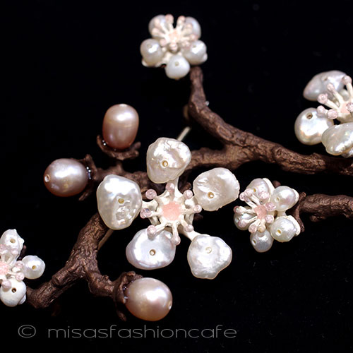 （画像用） マイケルミショーブローチ ケシパール　真珠の桜