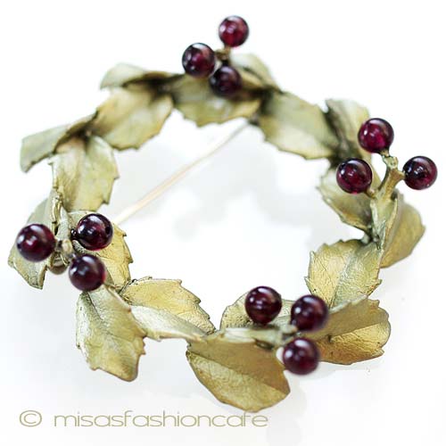 （画像用） Michaudブローチ 　再販 天然ガーネットのリース