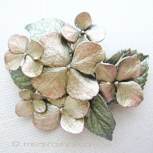 （画像用） マイケルミショー　再販！ あじさい　ブローチ