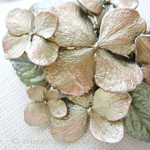 （画像用） マイケルミショー　再販！ あじさい　ブローチ