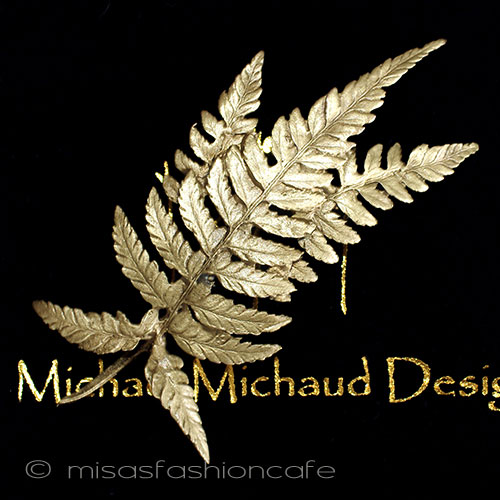 （画像用） マイケルミショー再販 シダの葉　ブローチ