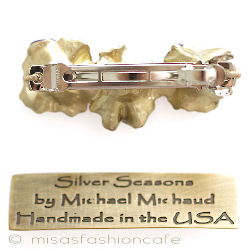 （画像用） マイケルミショー 真珠・朝顔　バレッタ