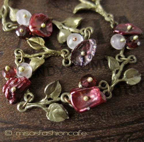 （画像用） Michaud ブレス　NEW! 真珠・天然石のローズ