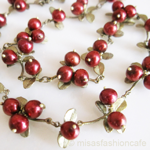 （画像用） マイケルミショー ネックレス 真珠のクランベリー