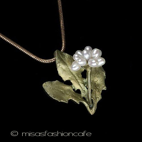 （画像用） マイケルミショー　再販！ 真珠たんぽぽネックレス