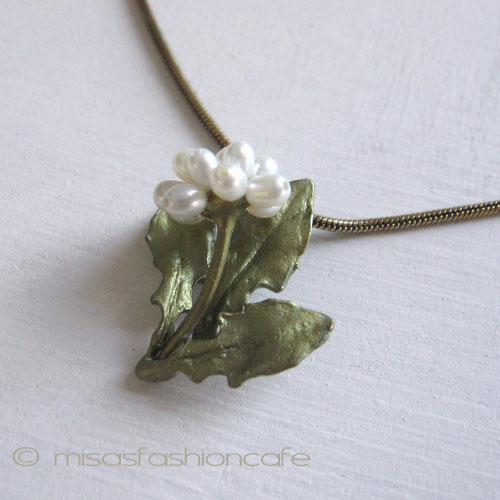 （画像用） マイケルミショー　再販！ 真珠たんぽぽネックレス