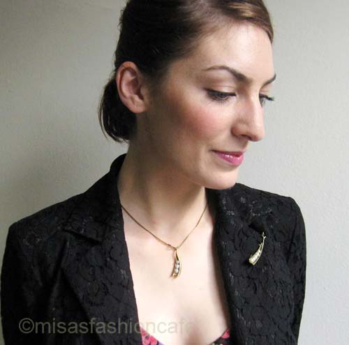 （画像用） マイケルミショー　再販！ ３真珠の豆　ネックレス