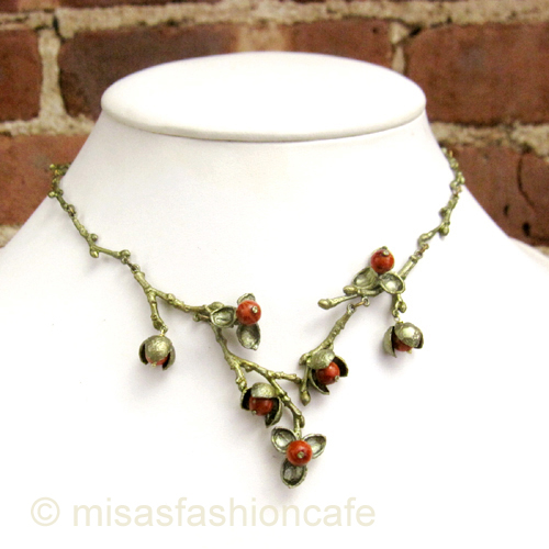 （画像用） Michaud ネックレス 再販！ 珊瑚の木の実