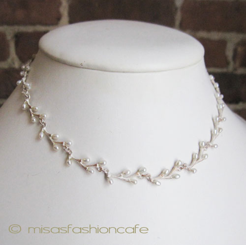 （画像用） マイケルミショー ネックレス 真珠 スターリングシルバー