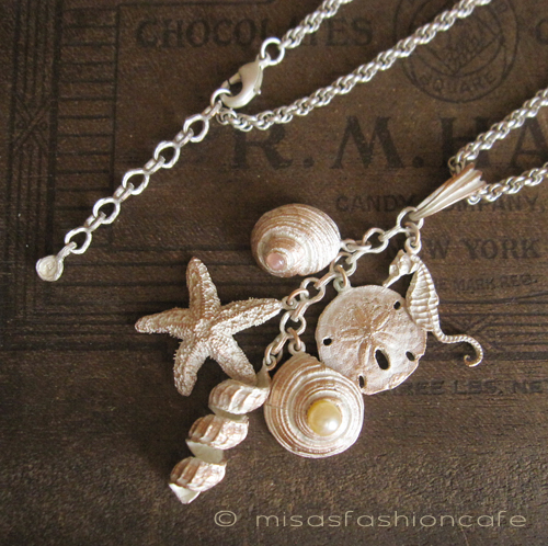 （画像用） マイケルミショー ネックレス タツのオトシゴ&ヒトデ&貝