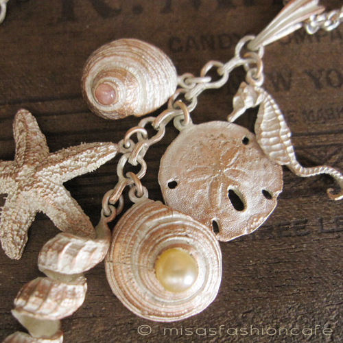 （画像用） マイケルミショー ネックレス タツのオトシゴ&ヒトデ&貝