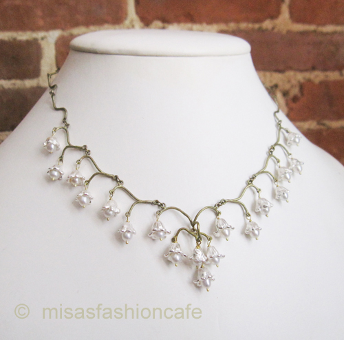 （画像用） マイケルミショー ネックレス 真珠のすずらん