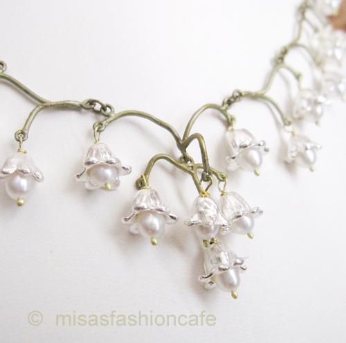 （画像用） マイケルミショー ネックレス 真珠のすずらん