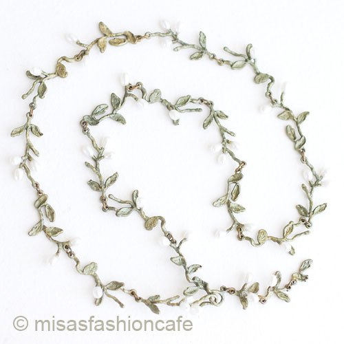 （画像用） マイケルミショー ネックレス 真珠 カロライナの花