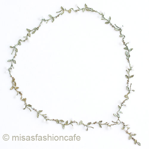 （画像用） マイケルミショー ネックレス 真珠 カロライナの花