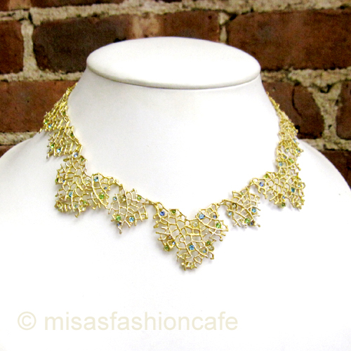 （画像用） マイケルミショー ネックレス 24K金&銀　コーラル