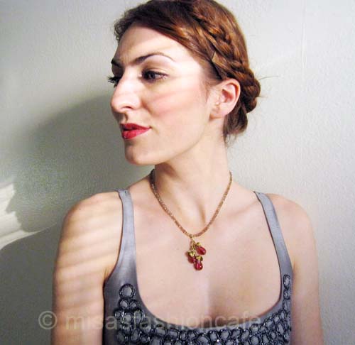 （画像用） Michaud ネックレス 洋梨ペアーフルーツ