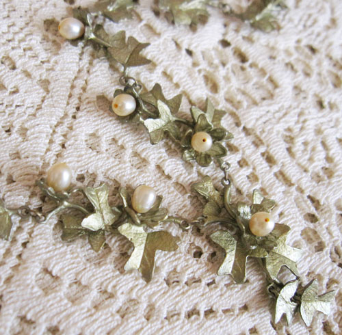 （画像用） マイケルミショー ネックレス 真珠・ポプラ