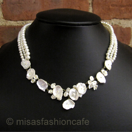 （画像用） Michaudネックレス 再販 豪華ケシパール真珠