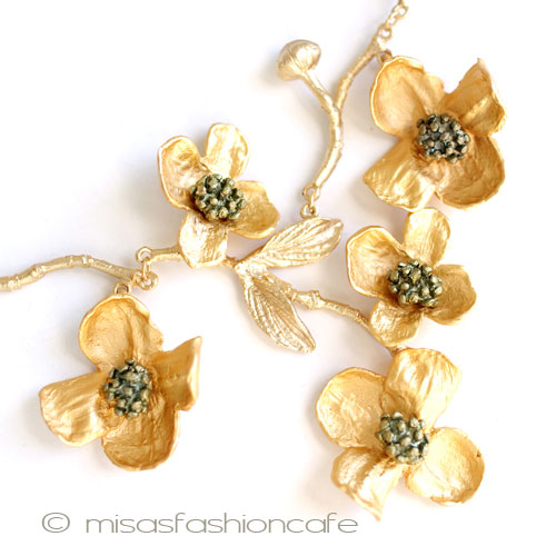 （画像用） マイケルミショー 24Kgp ハナミズキ　ネックレス