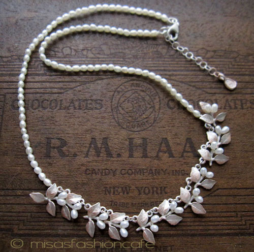 （画像用） マイケルミショー ネックレス 真珠 スターリングシルバー