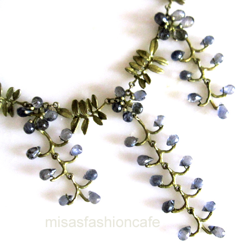 （画像用） マイケルミショー ネックレス 天然石・藤の花