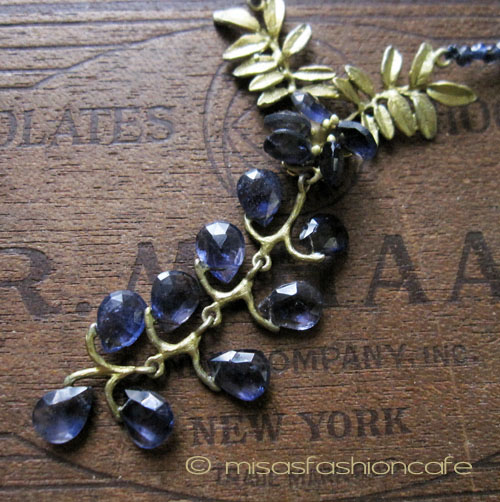 （画像用） マイケルミショー ネックレス 　天然石・藤の花