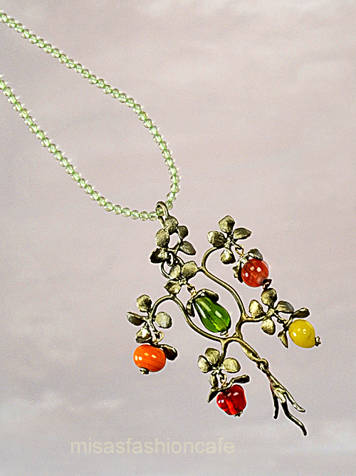 （画像用） マイケルミショー ネックレス ぺリドット Tree of life