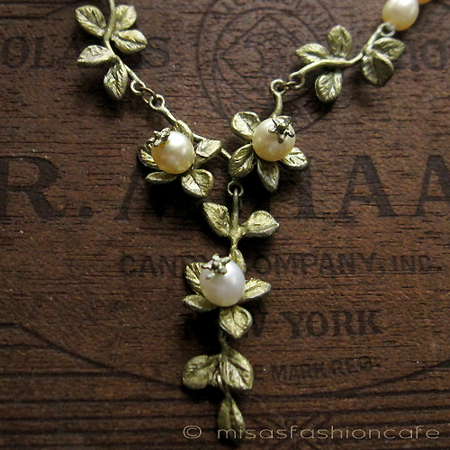 （画像用） マイケルミショー　再販 真珠の花　ネックレス