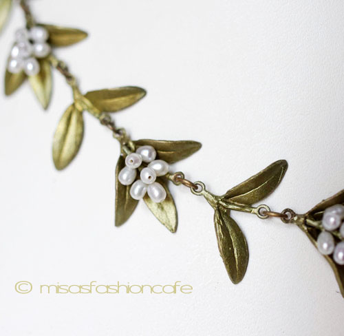 （画像用） マイケルミショー ネックレス 　真珠　フローラル