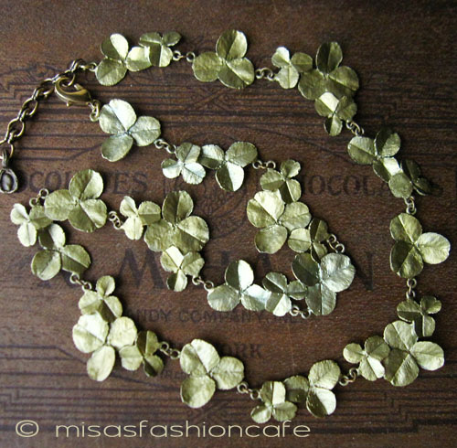 （画像用） マイケルミショー ネックレス 幸運のクローバー