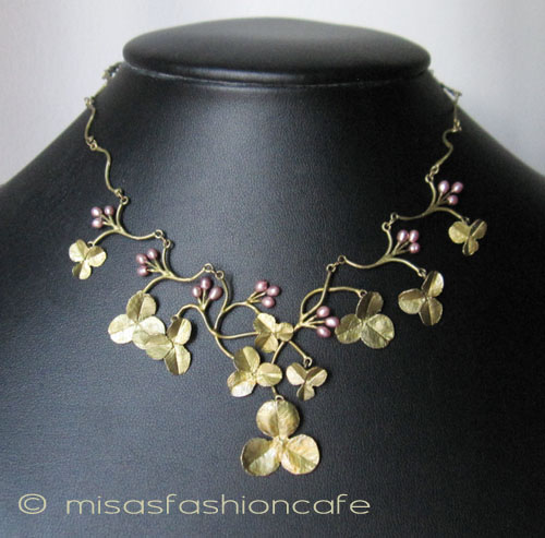 （画像用） Michaudネックレス　再販！ 真珠　クローバー