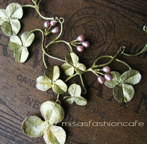 （画像用） Michaudネックレス　再販！ 真珠　クローバー