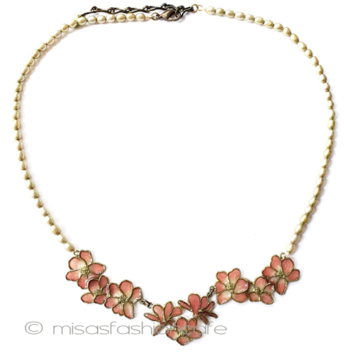 （画像用） マイケルミショー　真珠 木蓮のお花　ネックレス