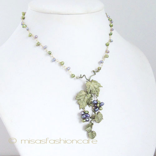 （画像用） マイケルミショーネックレス 　真珠 ぶどう　再販！