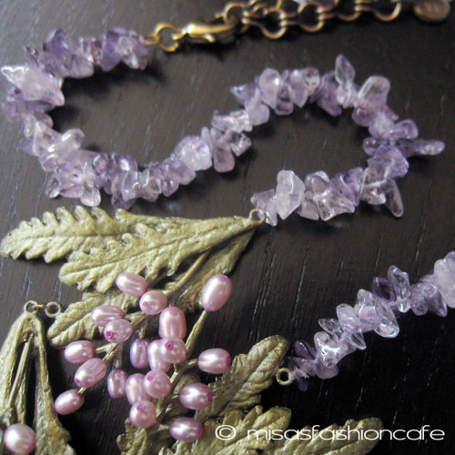 （画像用） Michaud ネックレス 再販！ 　真珠　天然アメジスト