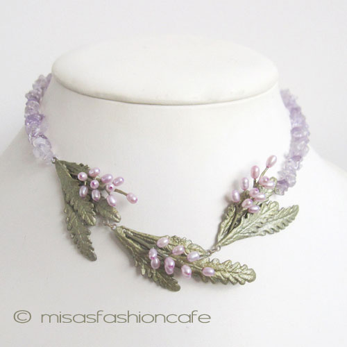 （画像用） Michaud ネックレス 再販！ 　真珠　天然アメジスト