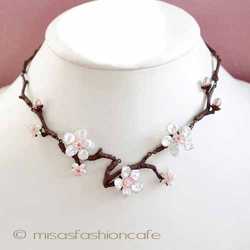 （画像用） Michaud 桜の木ネックレス 真珠 ケシパール　再販！