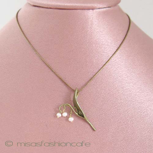 （画像用） Michaud ネックレス 真珠のすずらん再販