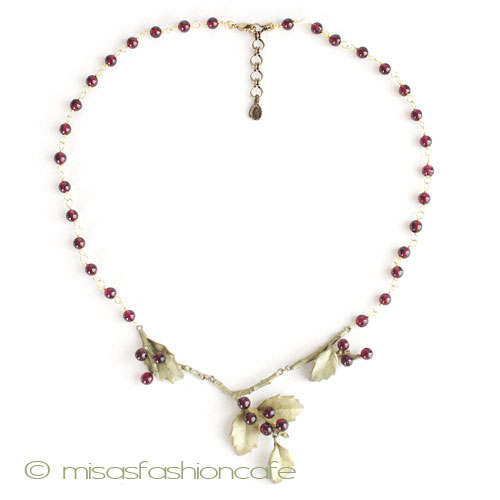 （画像用） マイケル　ミショー　再販！ 天然ガーネットのヒイラギ