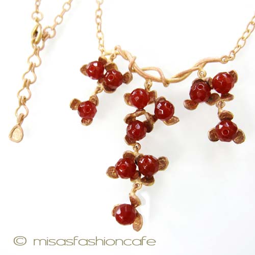 （画像用） Michaudネックレス再販　 　天然石カーネリアンの実