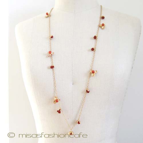 （画像用） マイケルミショー　再販！ 天然石の実ネックレス　