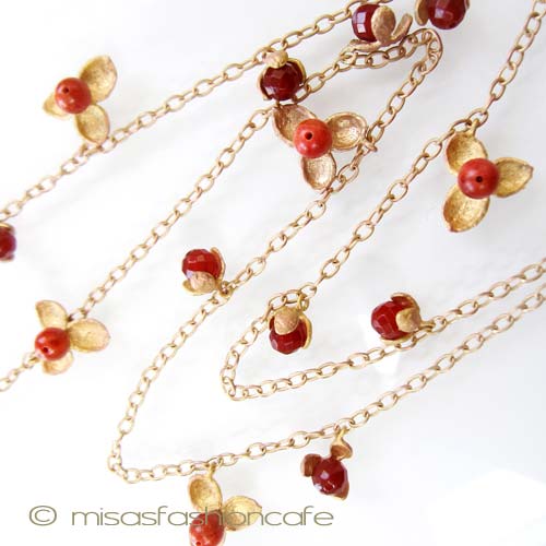 （画像用） マイケルミショー　再販！ 天然石の実ネックレス　