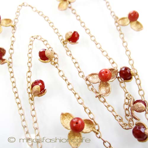 （画像用） マイケルミショー　再販！ 天然石の実ネックレス　