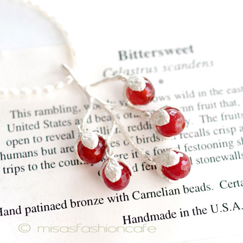 （画像用） マイケルミショー　木の実 真珠・天然石　ネックレス