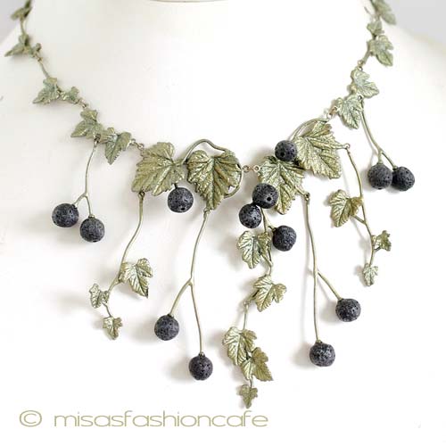 （画像用） Michaudネックレス再販　 天然石カシスの実