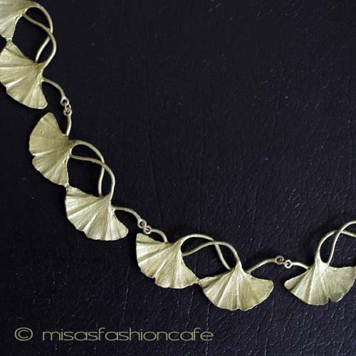 （画像用） Michaudネックレス　 　イチョウの葉　再販！