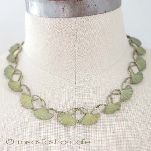 （画像用） Michaudネックレス　 　イチョウの葉　再販！