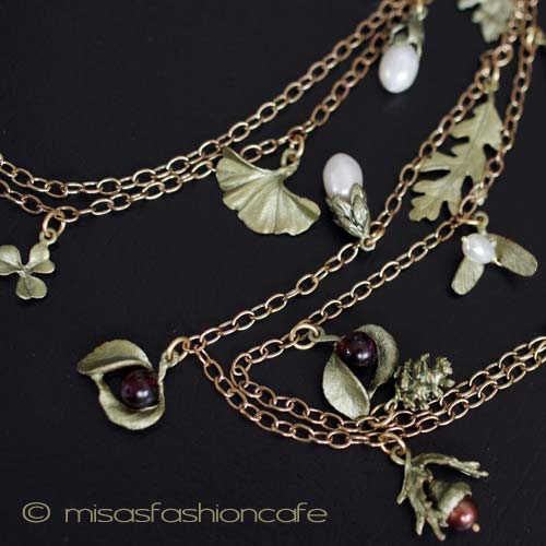 （画像用） Michaudネックレス再販 真珠・天然石　どんぐり