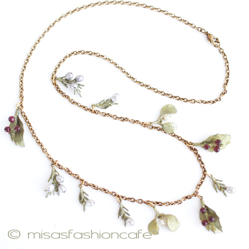 （画像用） マイケル　ミショー 真珠・天然石ネックレス